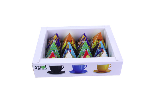 Spot 12 Organic Tea Blend Pyramids – Variety Collection 6 PACK CASE