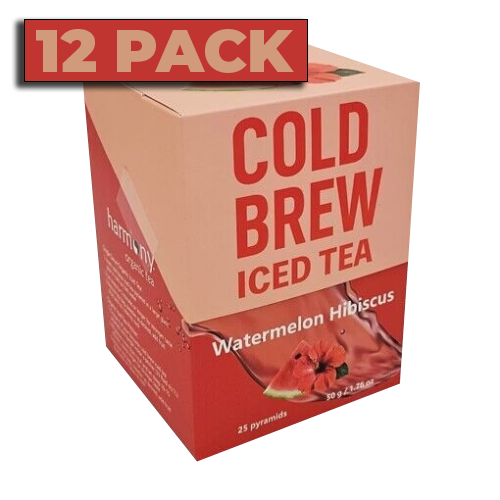 Harmony - WATERMELON HIBISCUS COLD BREW ICED TEA 25 BAGS - 12 PACK CASE