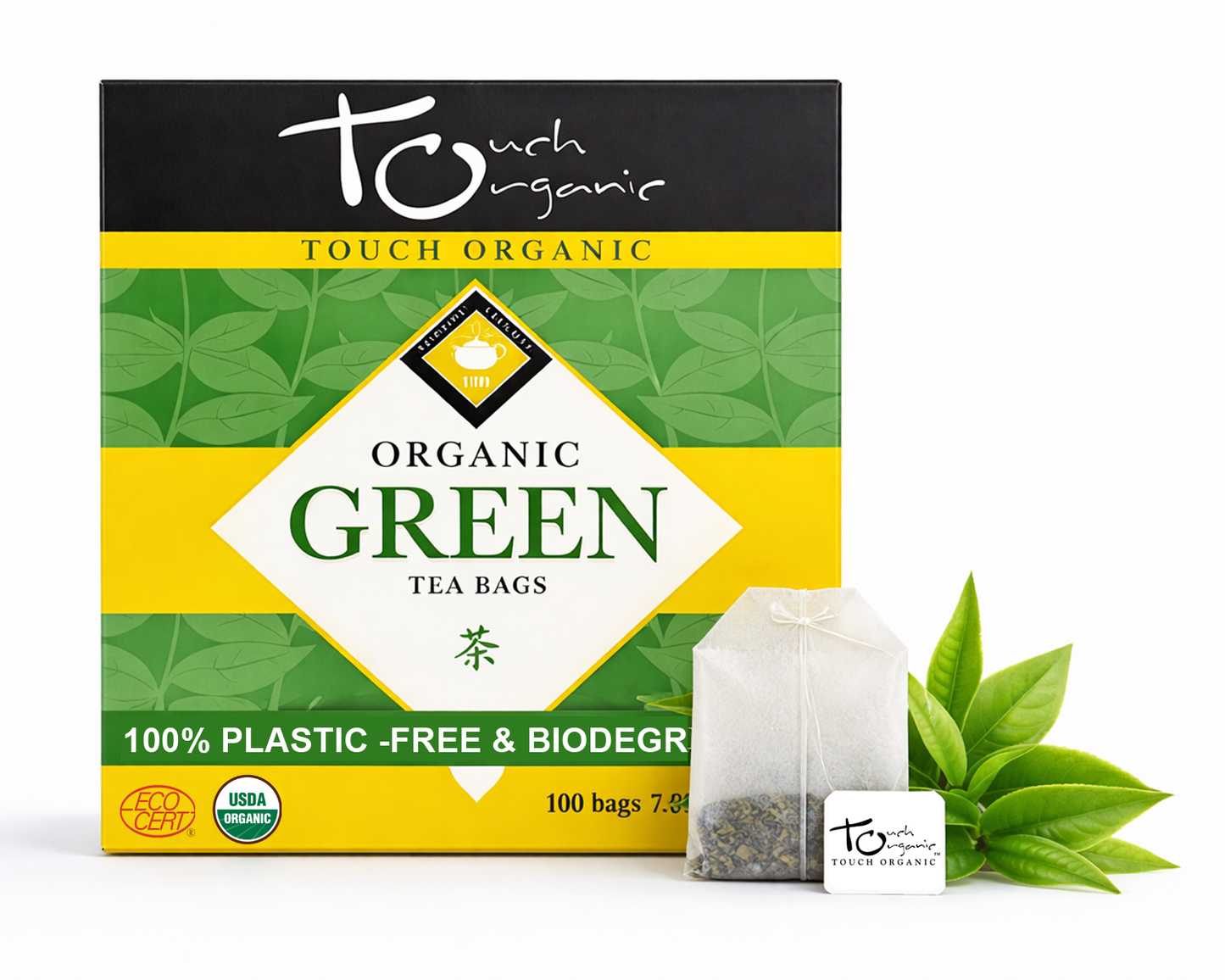 Touch Organic GREEN TEA 100 bags - Single Pack
