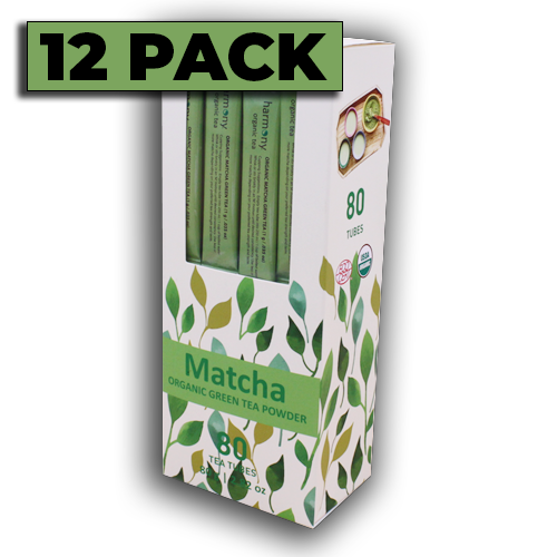 Harmony - ORGANIC MATCHA GREEN TEA - 80 tubes - 12 PACK CASE