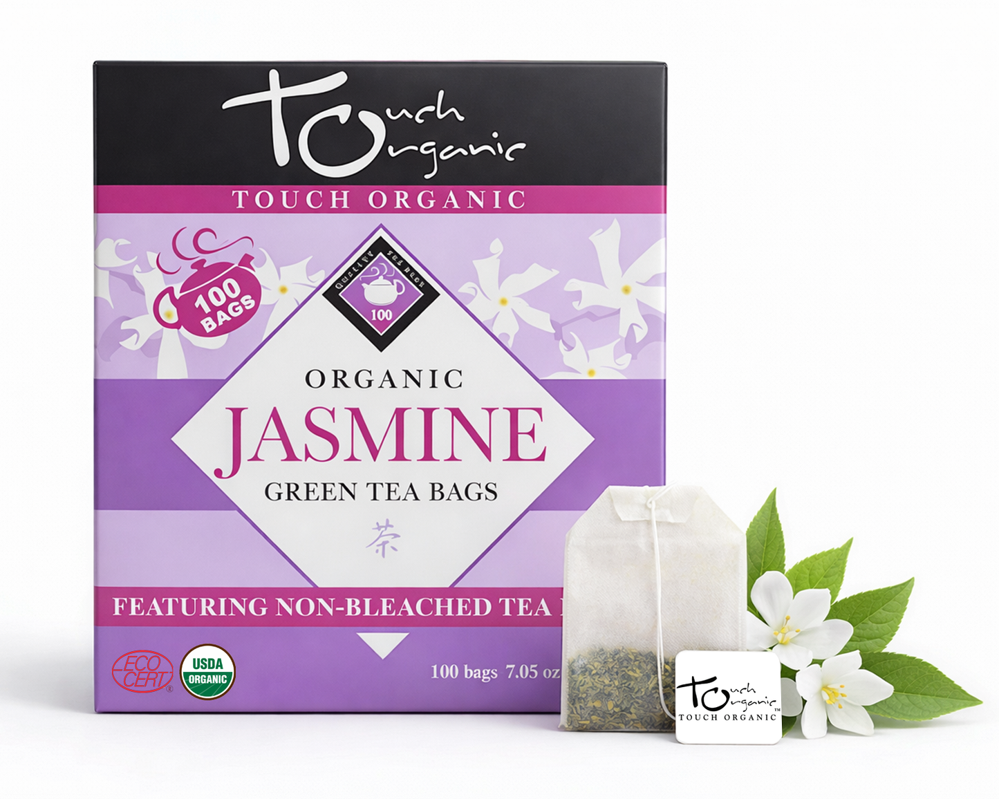 Touch Organic JASMINE GREEN TEA 100 bags - Single box