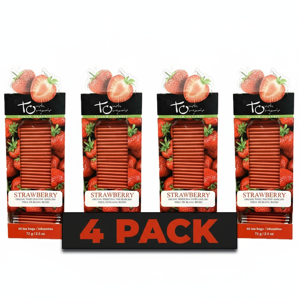 Touch Organic STRAWBERRY WHITE TEA 40 bags - 4 PACK