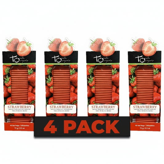 Touch Organic STRAWBERRY WHITE TEA 40 bags - 4 PACK