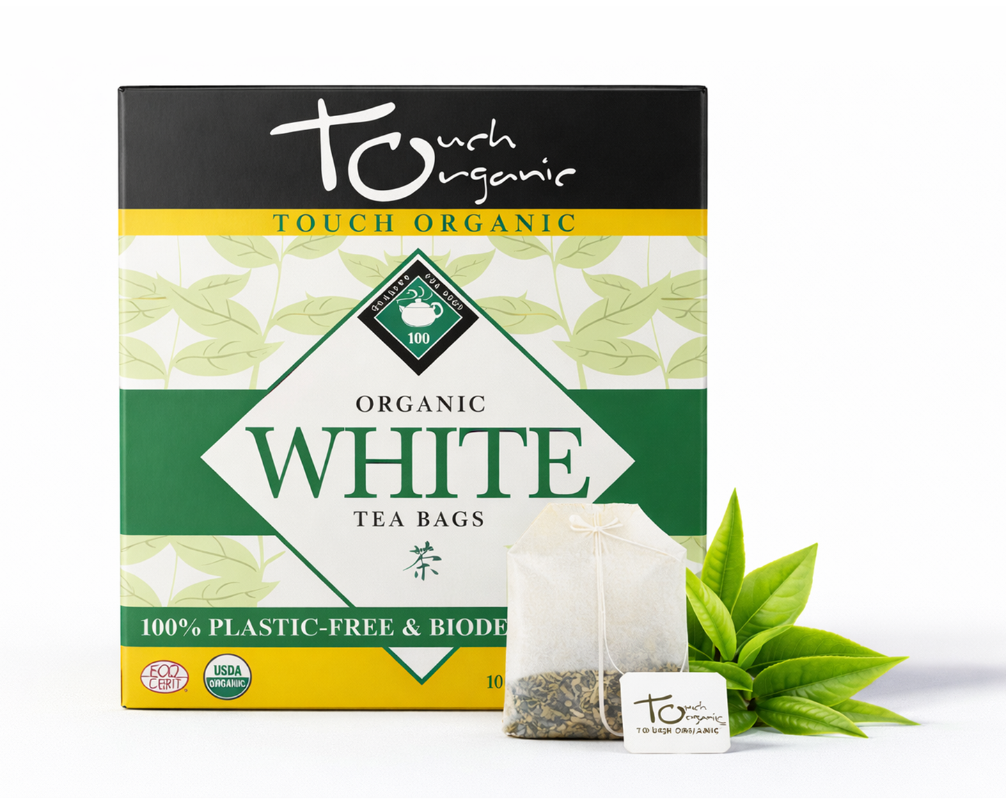 Touch Organic WHITE TEA 100 bags - Single Pack